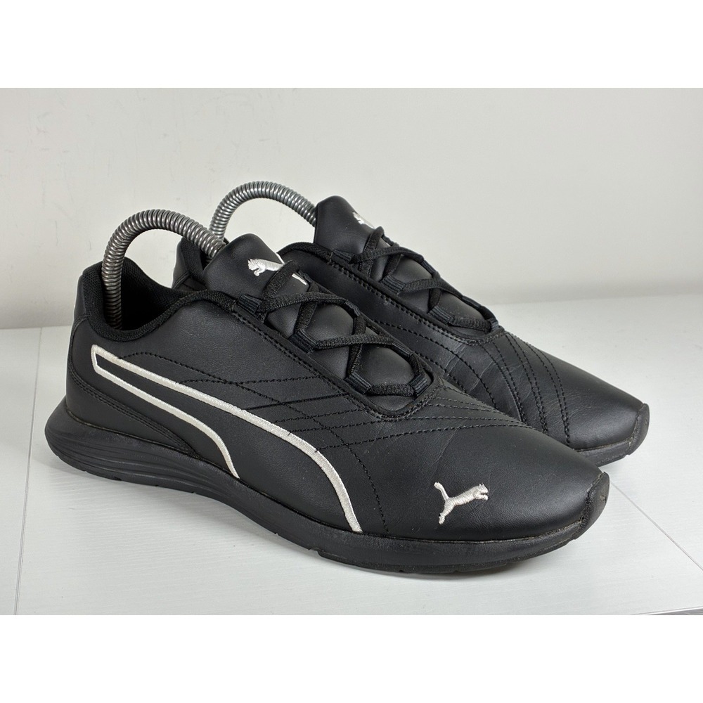 Size 8 - Puma Ella Lace-Up Black White Womens Shoes